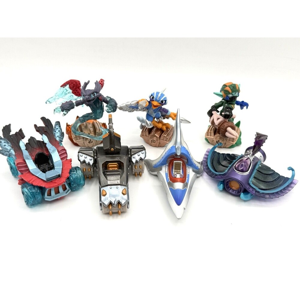 Skylanders SuperChargers 4 Vehicles & Figured Lot of 7